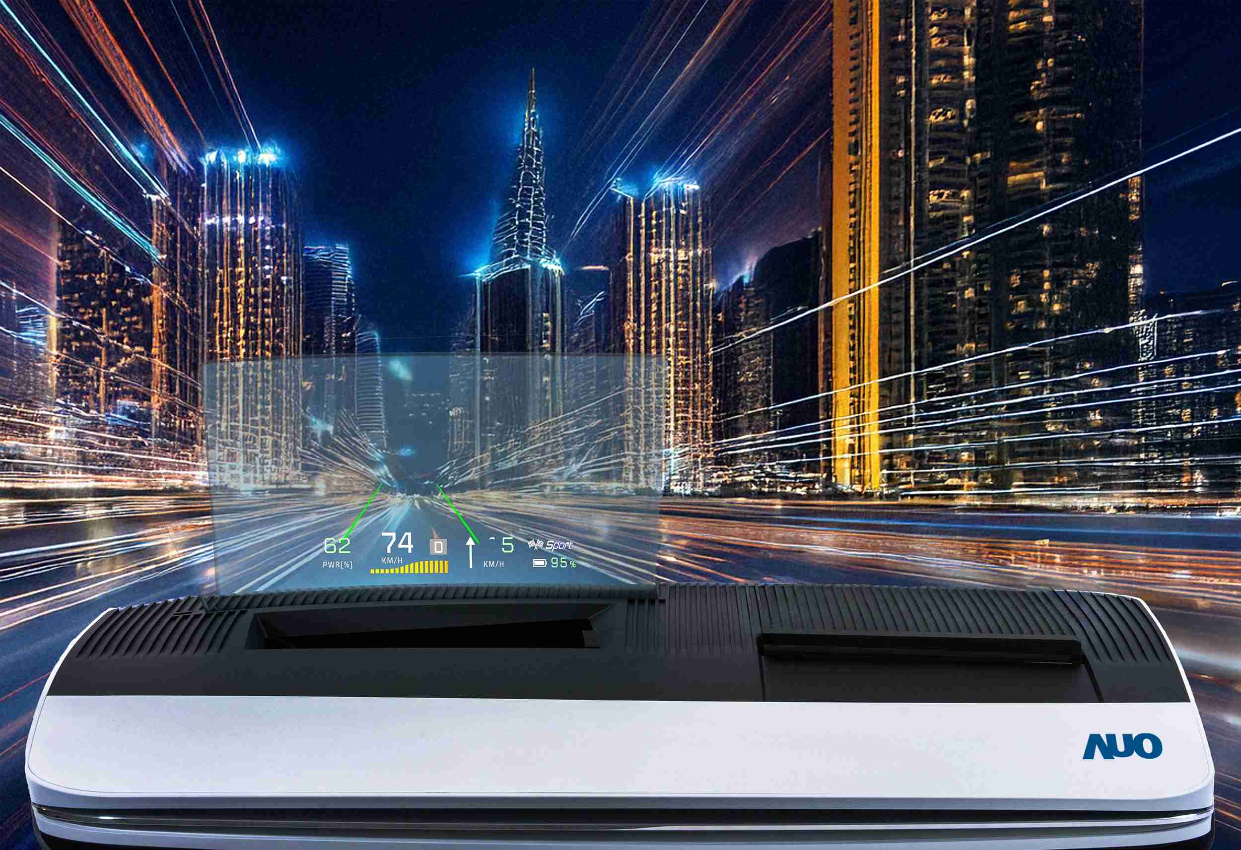 尊龙集团推出13吋Micro LED抬头显示器，，，，提供高入眼亮度、、高色彩饱和度的显示质量，，，在阳光下或黑暗中都清晰可见，，并利用Micro LED模块体积小的优势，，，解决车用空间有限的痛点